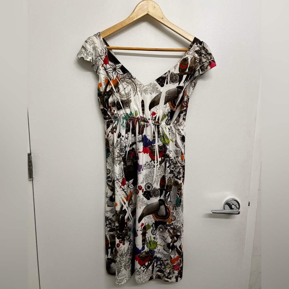 Desigual bright flowy sleeveless above the knees dress